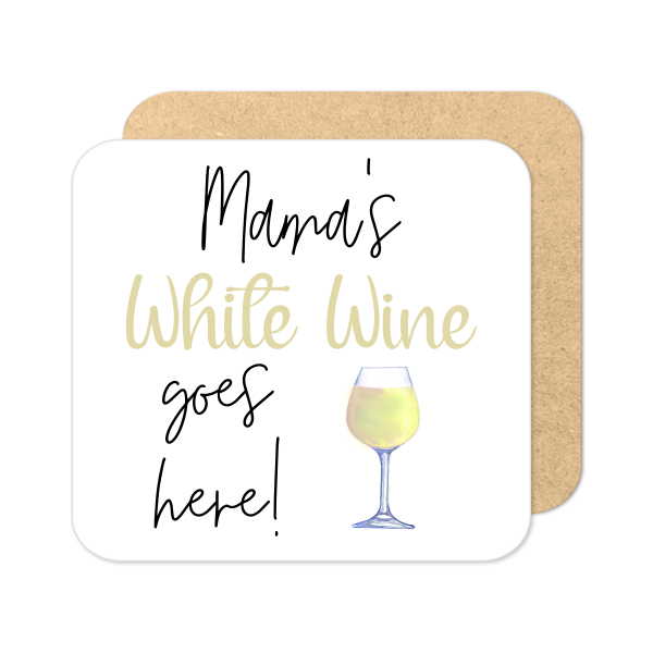 Personalised Drinks Coaster - Name's White Wine Goes Here!