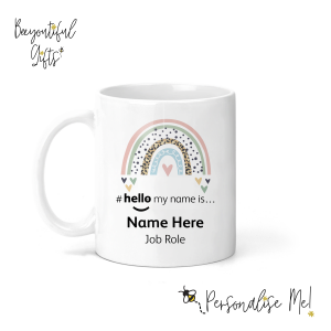 Ceramic Mug - #hello my name is... Boho Rainbow