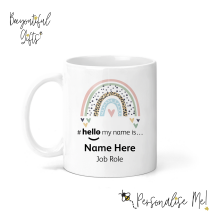 Ceramic Mug - #hello my name is... Boho Rainbow