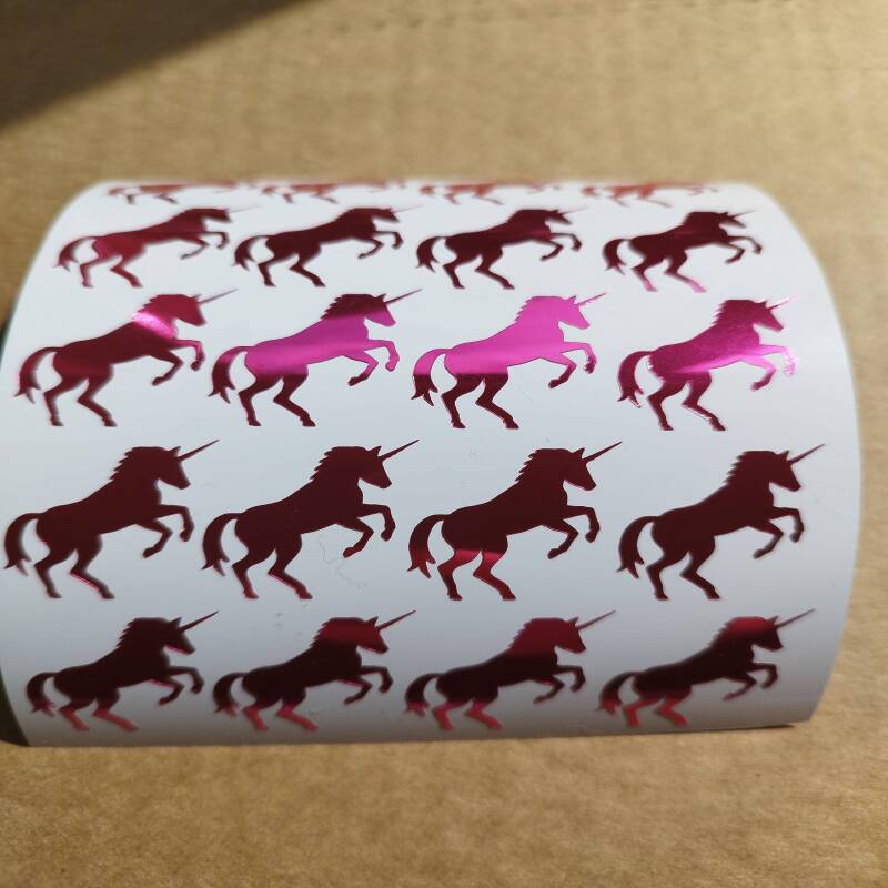 Pink Chrome Unicorn Stickers
