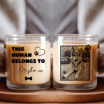 Pet Photo Mug, This Human Belongs To Mug