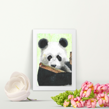 Panda - A4 Print - Mounted