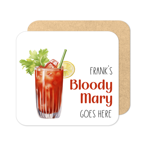 Personalised Bloody Mary Coaster | Personalised Cocktail Coaster