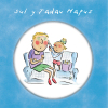 Holy Mackerel Sul y Tadau Hapus (Makeup) cerdyn Cymraeg. Welsh Fathers Day card for Dad/Tad. 15cm square and blank inside for your own message.