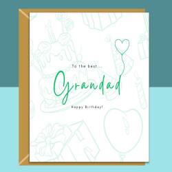 Grandad Birthday Card - personalised - for Granddad on his birthday