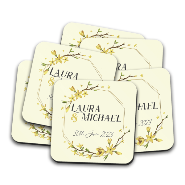 Wedding Favour Coaster For Guests - Floral