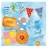 Birthday Treat Yourself 150mm Square Greetings Card by Artist Kate Brazier