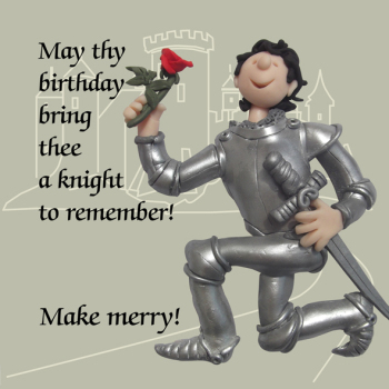 Knight To Remember Funny Olde Worlde Birthday Card Erica Sturla Greeting Cards