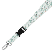 Double Breakaway Lanyard - Pastel Gingham Dinos
