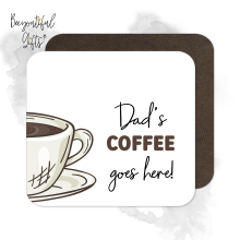 Personalised Drinks Coaster - Hand Drawn Coffee