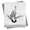 Upside down, photographic black and white dancing themed card - 12.6 x 17.7cm and blank inside - made in the UK