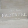 Top Table Wedding Sign / Custom Sign for Wedding Top Table / Wedding Decor / Mr & Mrs Sign - White - Frosted