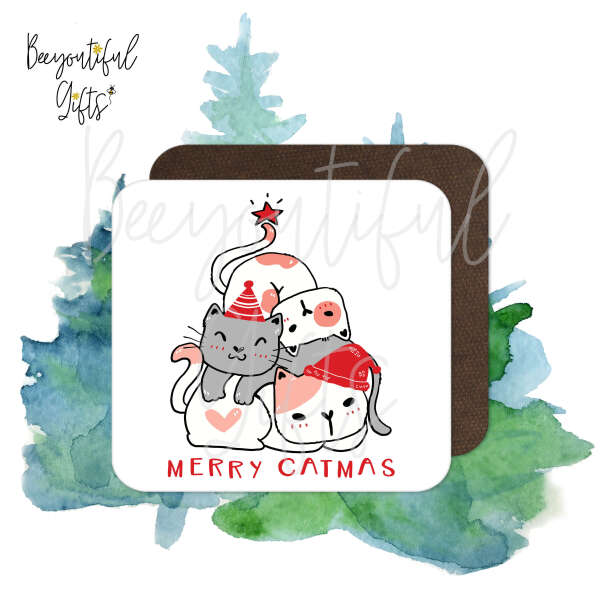 Christmas Coaster - Merry Catmas