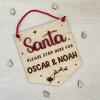 Personalised Santa Stop Here Sign / Christmas Childrens Decor / Santa Stop Here / Christmas Home Decor / Please Stop Here - All Engraved