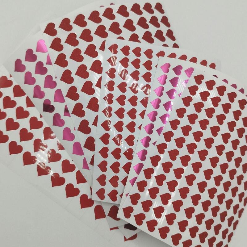 100 Heart Stickers - 1 - Pink