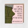 Hope you enjoy camping, I've already pitched my tent funny Valentine's Day card for wife, girlfriend, partner (Size A6/A5/A4/Square 6x6") - A6: Single card