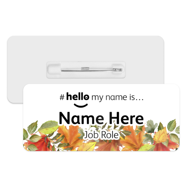 #hello my name is... Name Badge - Autumn Leaves