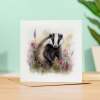 Postcard Prints - Notelet Card of a Badger For Anyone Any Occasion Card For Her or For Him Card For Birthday or Easter Card Thank You Card - Square (5.5x5.5) / Blank Inside