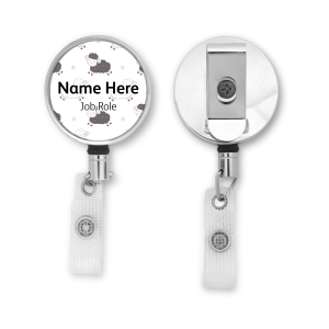 Personalised Metal ID Reel - Cute Sheep