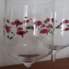 Hand Painted Poppy Champagne / Prosecco Glass