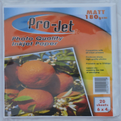 6x4 Projet 180gsm Matte (Matt) Photo Paper