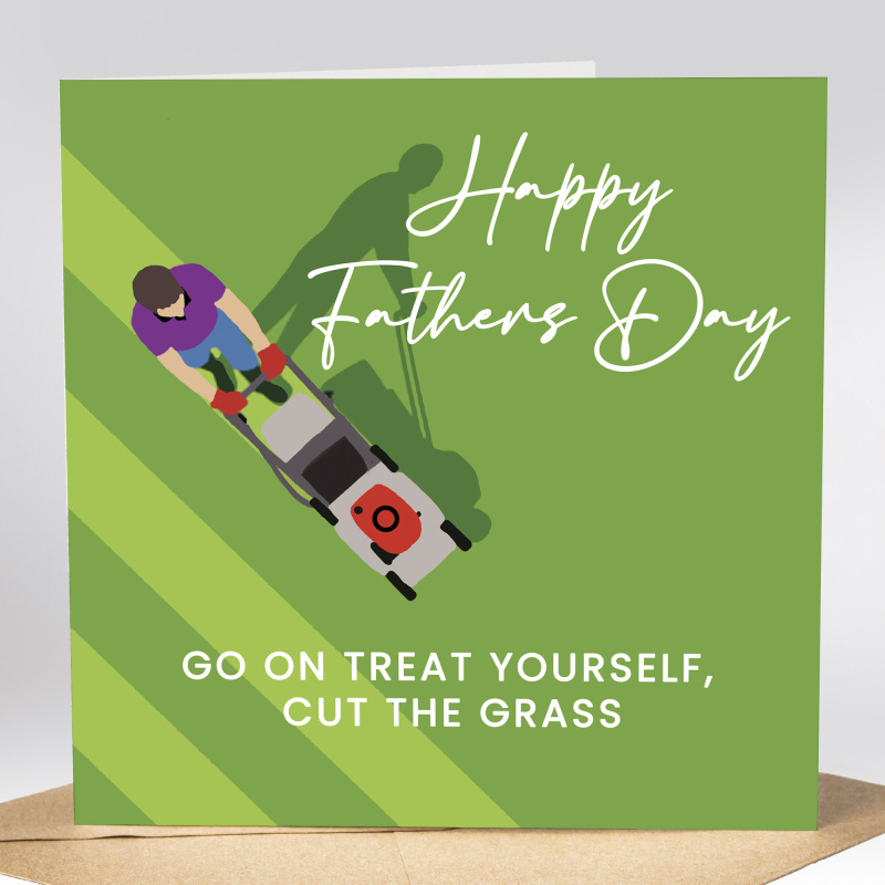 Funny Father’s Day Card – Lawn Mower Joke for Dad – Humorous Card for Garden Lovers & Lawn Enthusiasts