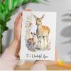Birthday Card For Mum Card for Mothers Day Birthday Card For Her Birthday Gift For Mum Happy Birthday Card For Mum with Deer Illustration - Large (5x7) / Blank Message