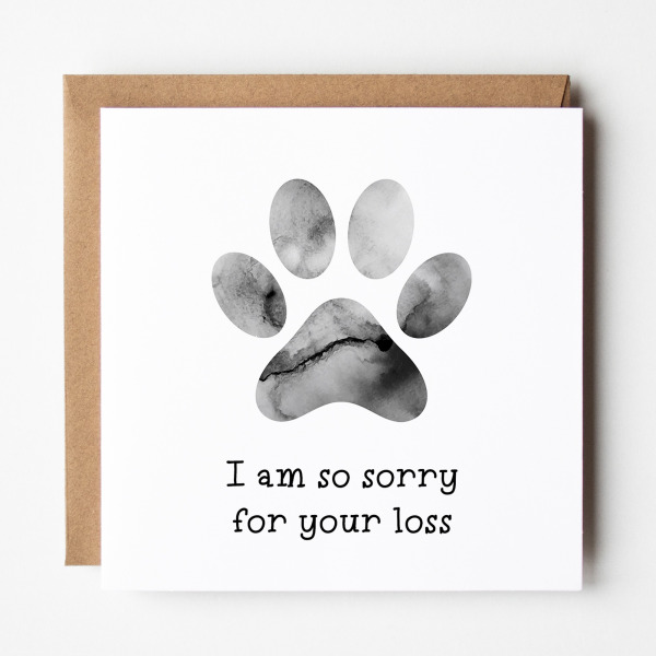 Sympathy Card - I Am So Sorry For Your Loss - Standard Smooth Card