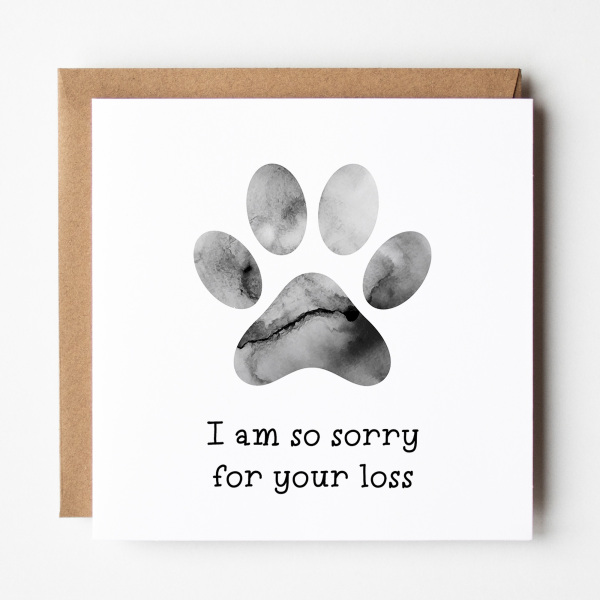 Sympathy Card - I Am So Sorry For Your Loss - Standard Smooth Card