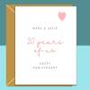20 Year Anniversary Card - Emerald - Customised - Personalised Inside if Required - 20th Anniversary, Husband, Wife, Boyfriend, Girlfriend - Blank inside - Regular - Matte