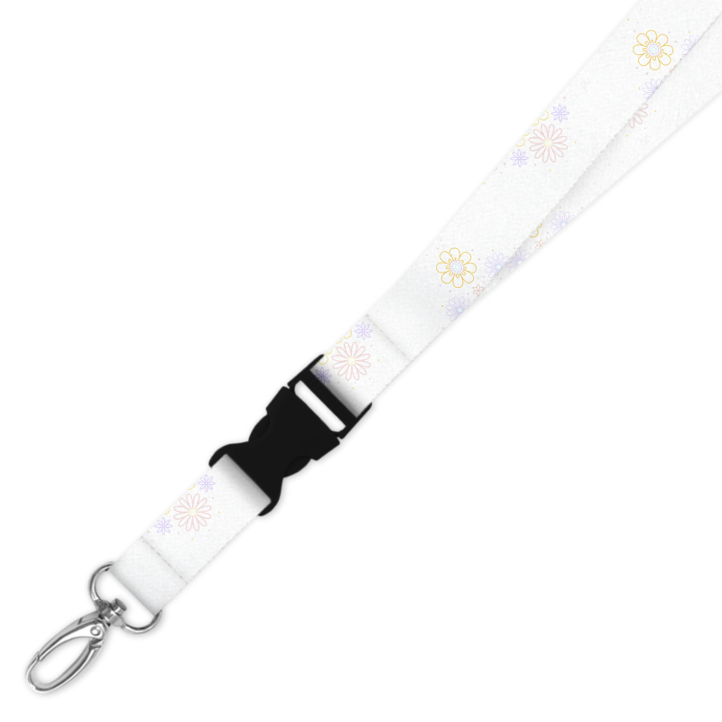 Double Breakaway Lanyard - Flower Doodle Corners
