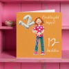 Welsh 12th Birthday Card for Girl - by Erica Sturla - Penblwydd Hapus - UK Made