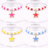 Handmade Wine Glass Charm - Coloured Star