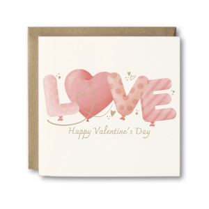 Valentine's Day Card - LOVE Balloons