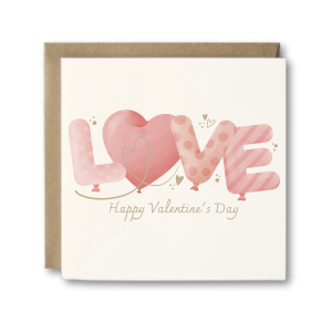 Valentine's Day Card - LOVE Balloons