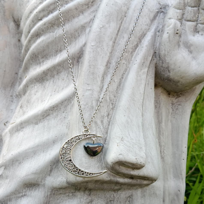 Hematite Crystal Sterling Silver Necklace - Protection