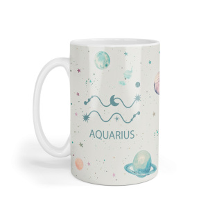 Astrology Zodiac Sign Ceramic Mug - Aquarius