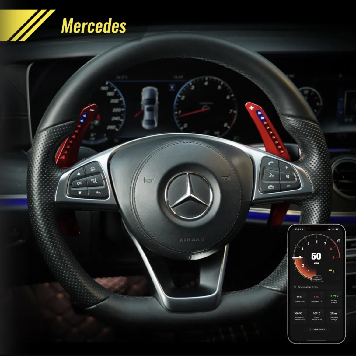MERCEDES LED PADDLE SHIFTERS