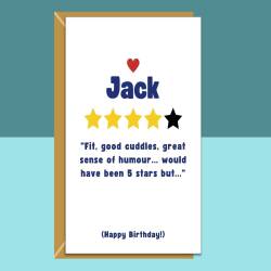Funny Personalised Boyfriend Birthday Card - Ideal Customisable Greetings Card Idea for your Boyfriend's Birthday