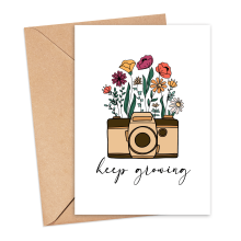 Mental Wellbeing Card - Keep Growing - Small (Approx. A6 | 105mm x 148mm | 4.1in x 5.8in) - Standard Smooth Card