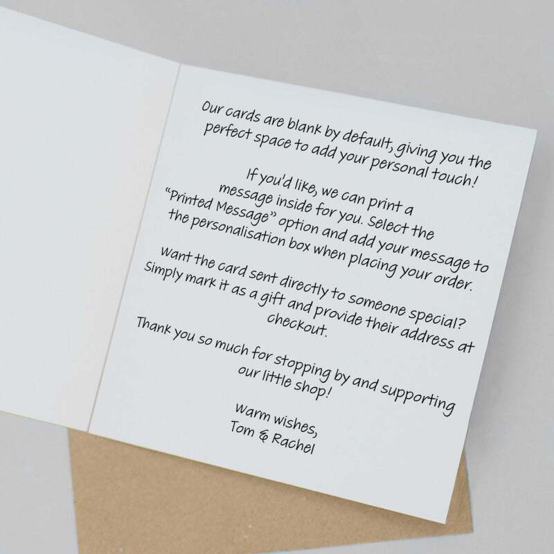 4 Year Anniversary Card 4 Year Card For Husband 4th Anniversary Card For Wife Anniversary Card For Boyfriend or Girlfriend 4 Year Card - Square (5.5x5.5) / Blank Inside