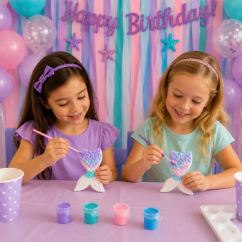 Paint Your Own Mermaid tail, Mermaid Themed Party Bag Filler,Kids Party Activity 🎨 🖌 🧜‍♀️