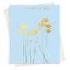 Cosmos Thinking of you card embellished with gold foil -  designed by artist Eloise Hall - 15.7 x 11cm and blank inside