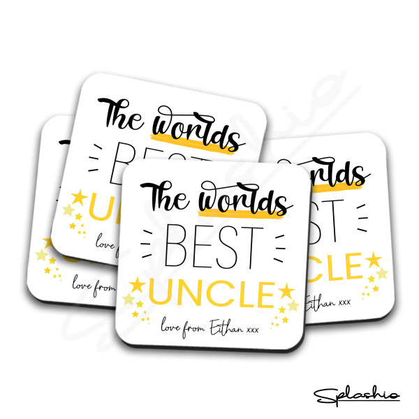 Personalised World's Best Uncle Coaster