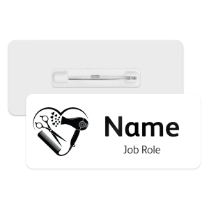 Personalised Hairdresser Name Badge - Love Hair