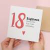18 Year Anniversary Card 18 Year Card For Husband 18th Anniversary Card For Wife Anniversary Card For Boyfriend or Girlfriend 18 Year Card - Square (5.5x5.5) / Blank Inside