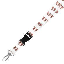 Double Breakaway Lanyard - Snowman Nurse Christmas Coquette Bow