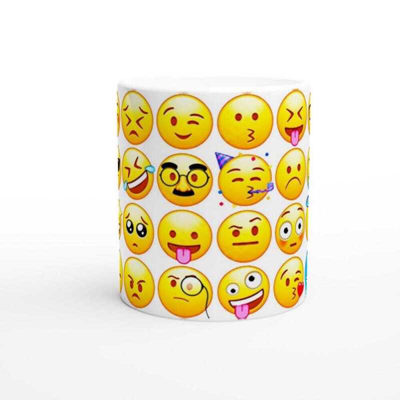 Emoji Face Mug - Ceramic White