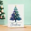 Sister & Brother-In-Law Christmas Card, Watercolour Christmas Tree Design, For Her, Christmas Card - Portrait (5x7) / Blank Inside