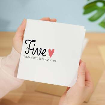 5 Year Anniversary Card For Wife 5th Wedding Anniversary Card For Husband Anniversary Card For Wife Wedding Anniversary Card Five Years